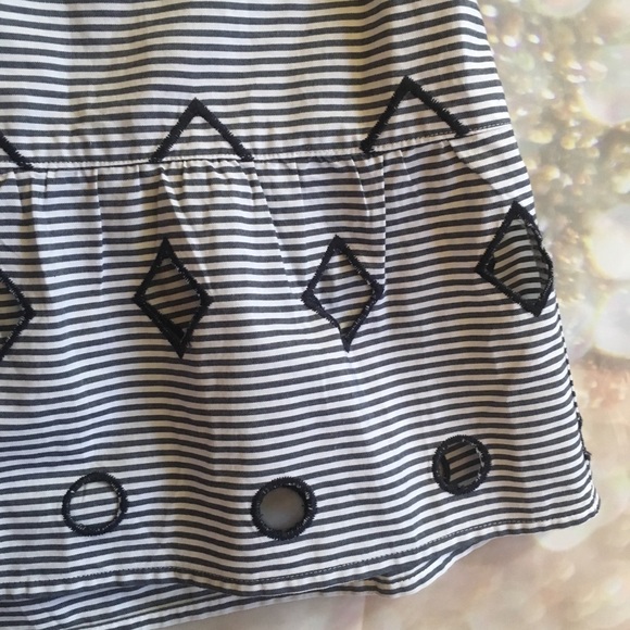 Madewell Striped Embroidered Midi Skirt XXS - Picture 8 of 8